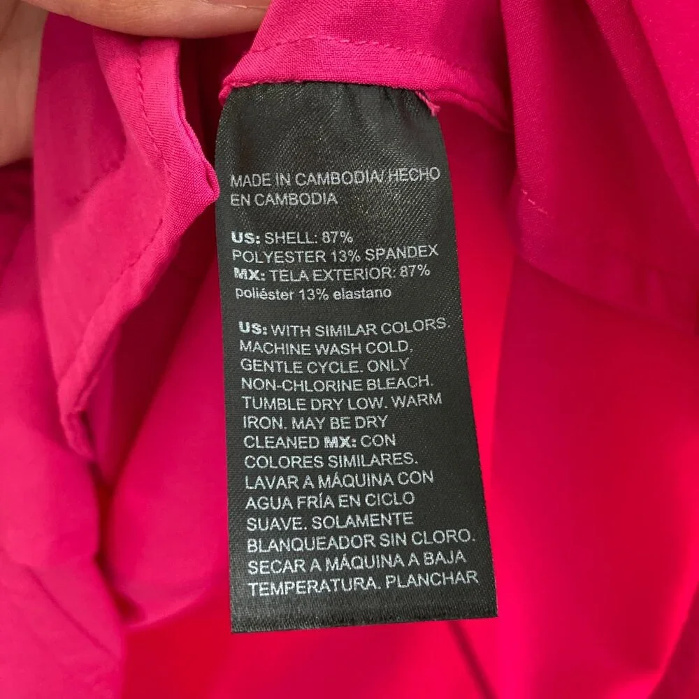 Chico's size 16 Pink Zenergy UPF‎ 50 Sun Protection Neema Lattice Jacket Active